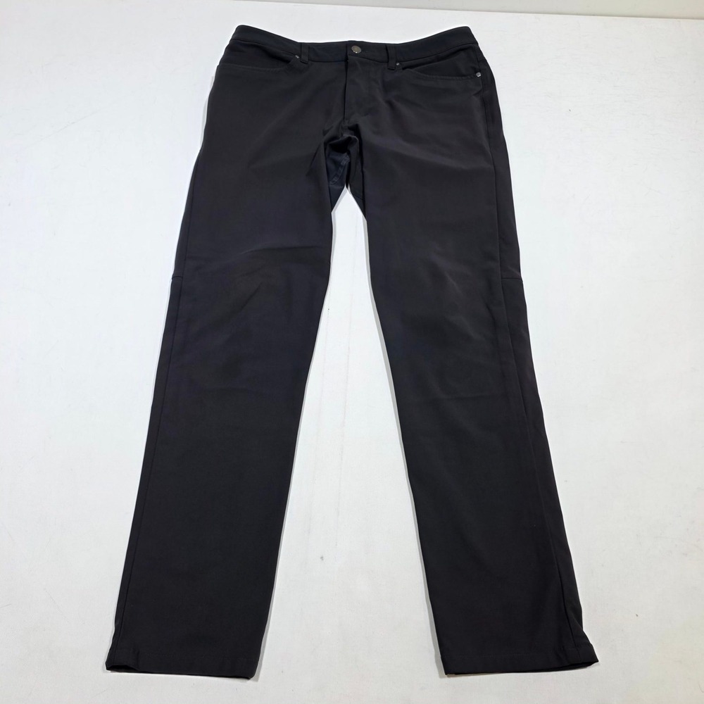 Lululemon ABC Pants Slim Mens 32 Black Warpstreme Five Pocket Commuter Trousers